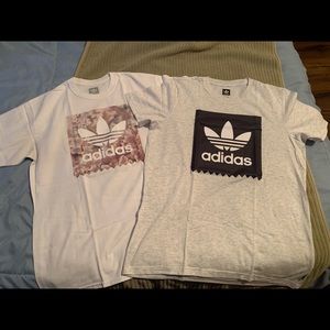 (2) Adidas Trefoil Tees L